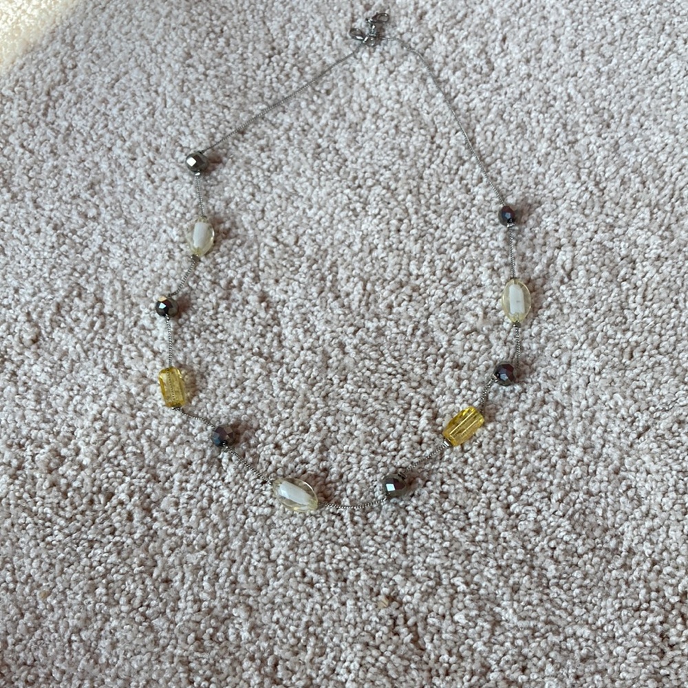 Multicolored silver necklace, not my thing